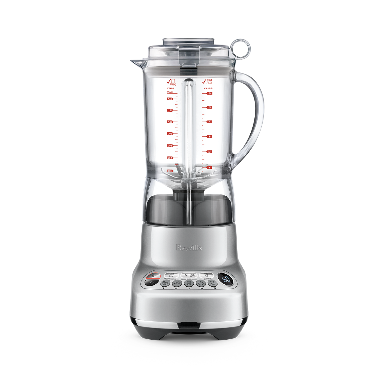 Breville Fresh & Furious BBL620 in Silver with its 50-ounce jug.
