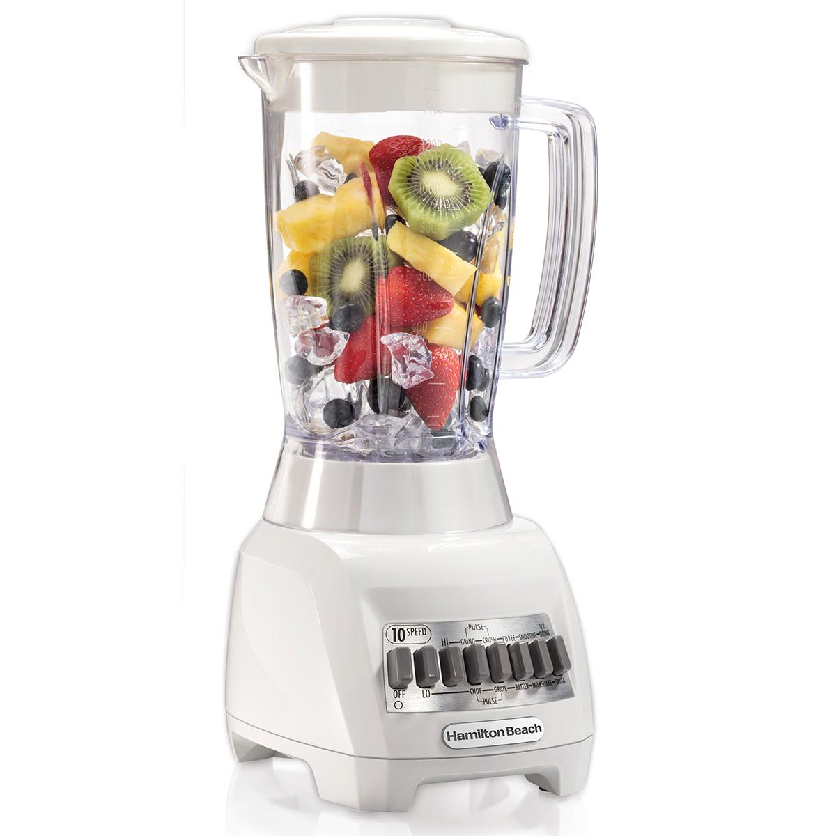 Exact manufacturer image of the white 50126 blender used as a representative view of the 50123 / 50126 / 50128 / 50129 48-ounce family.