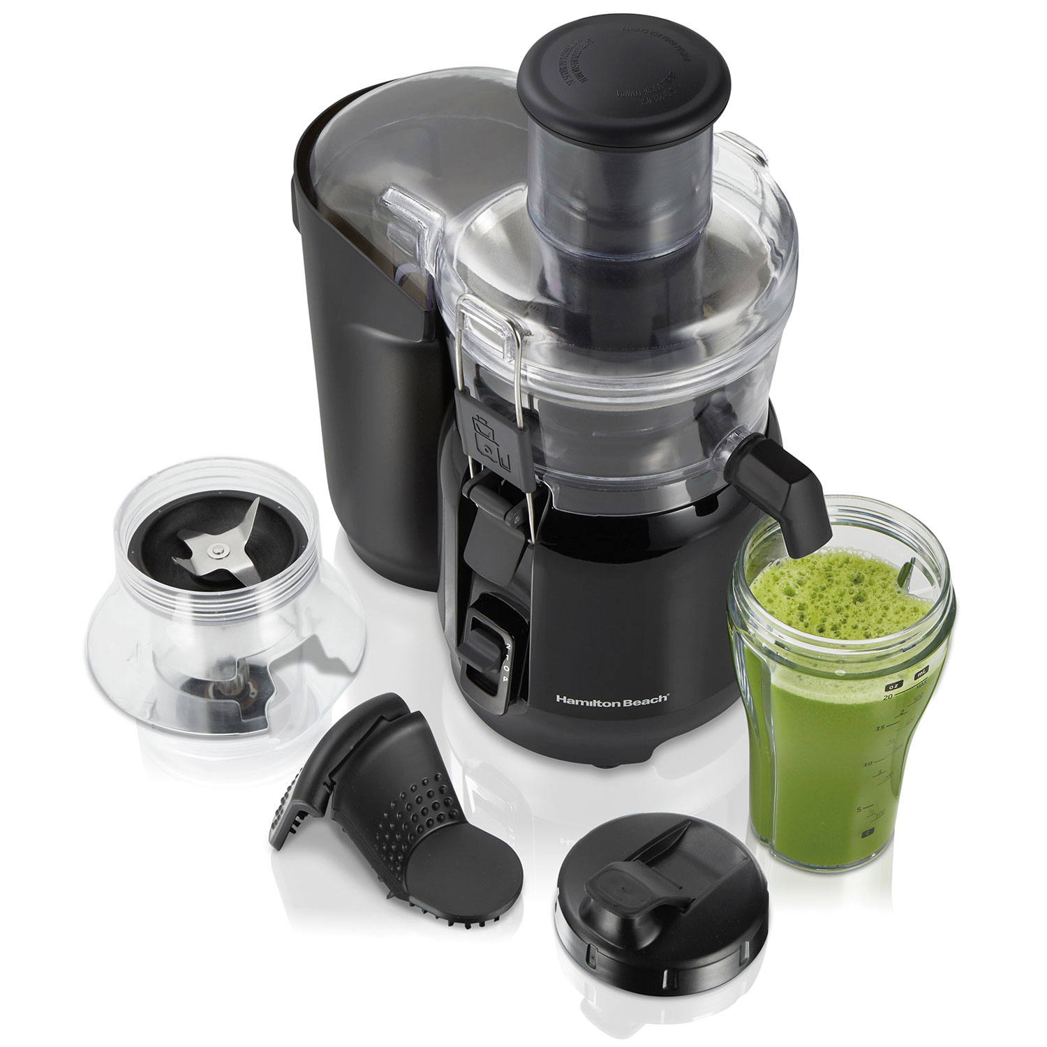 Hamilton Beach Big Mouth Juice & Blend 67970 manufacturer reference; staged contents are not included items.