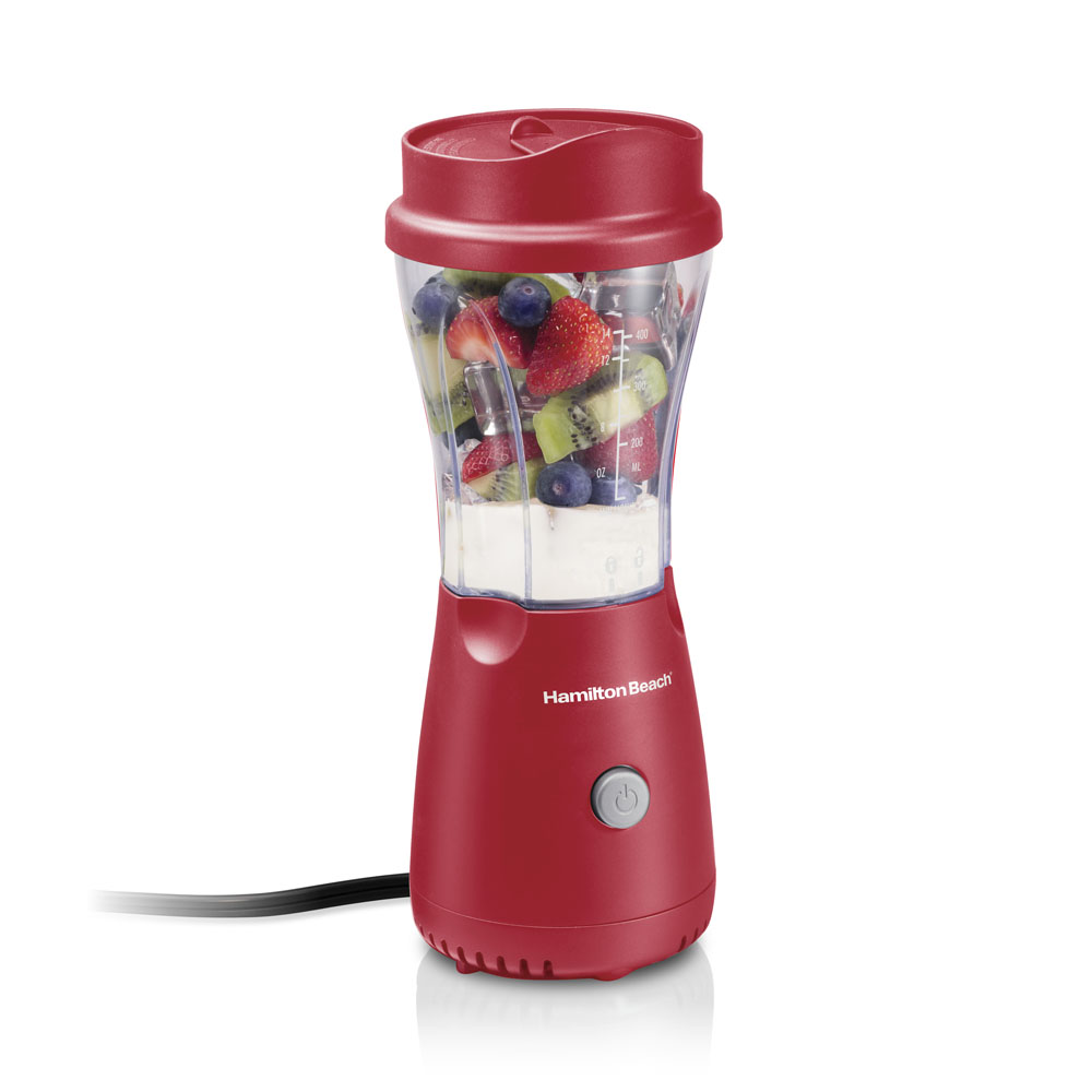 Hamilton Beach 51200 red personal blender with sip-through travel cap