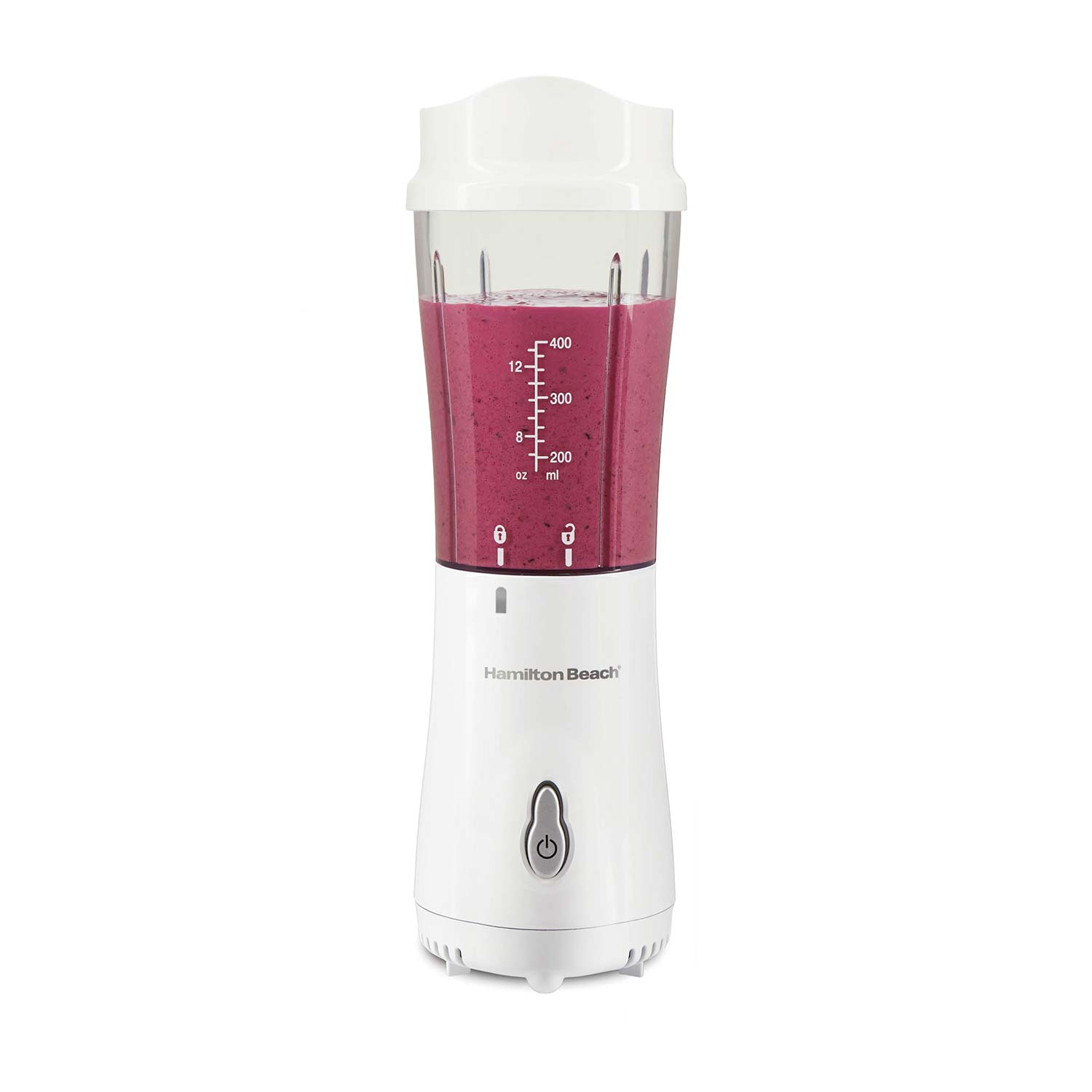 Manufacturer page-linked image of the Hamilton Beach 51101V single-serve blender and travel jar