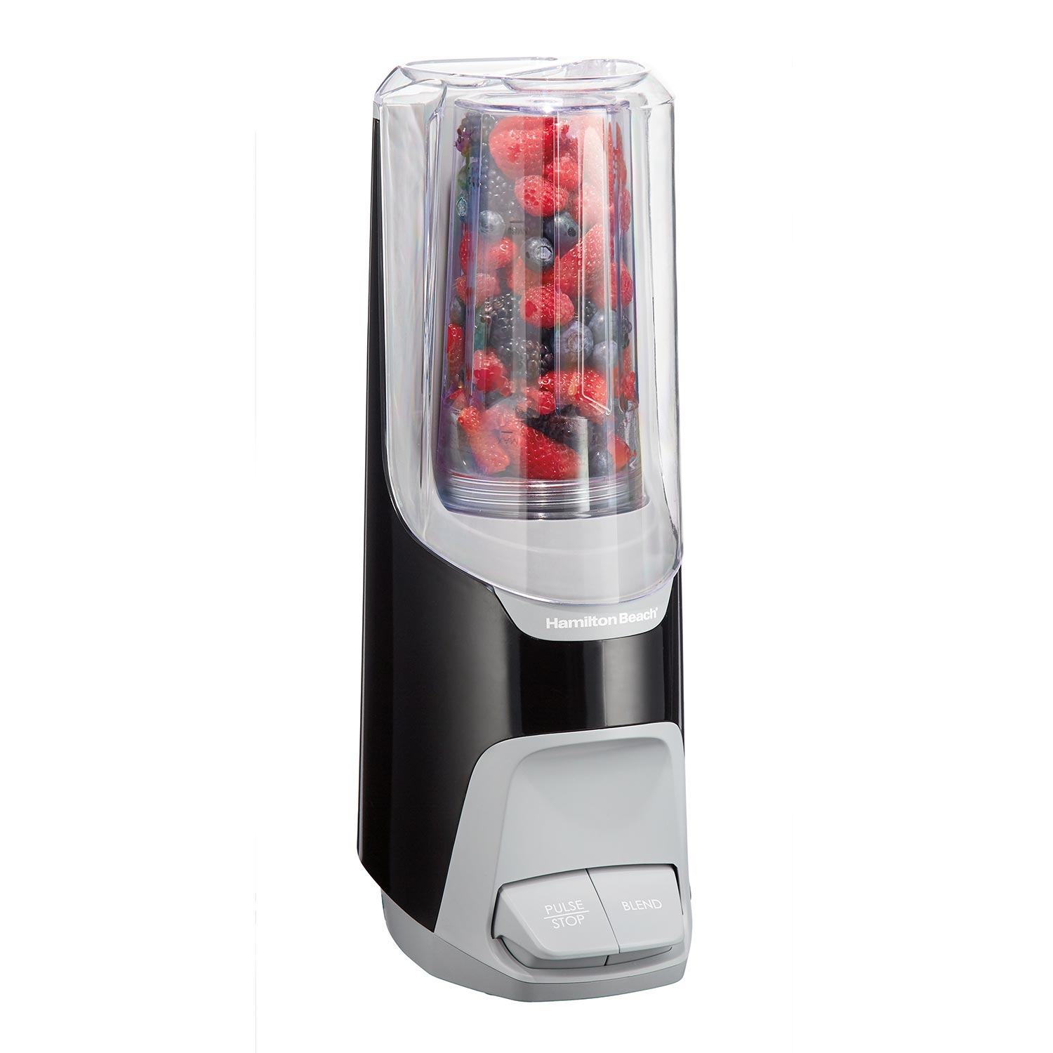 Hamilton Beach Power Blender model 53620 manufacturer page-linked reference with a personal jar and swing-out sound shield.