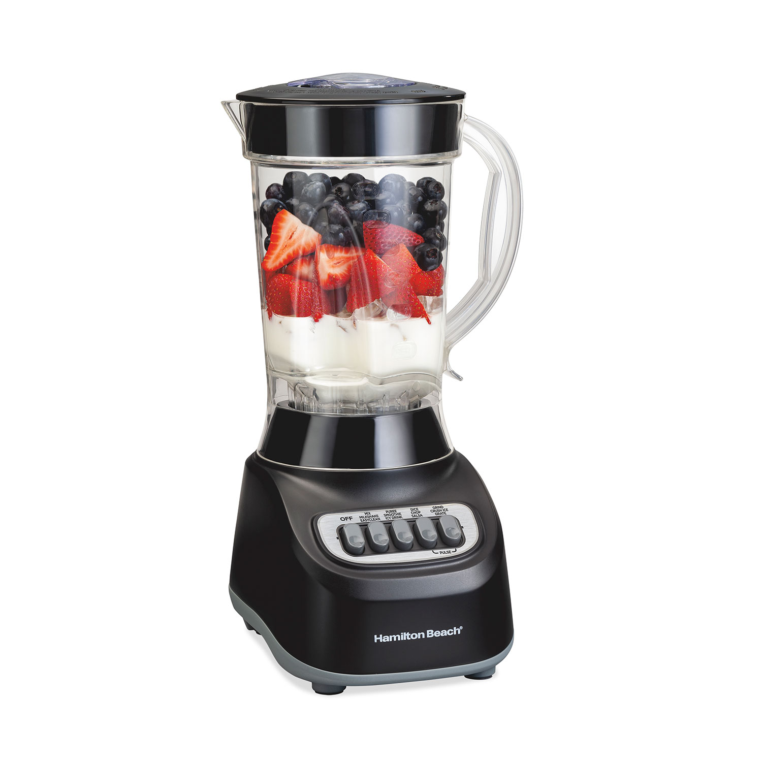 Hamilton Beach Recertified Smoothie Blender R50180 manufacturer reference; staged contents are not included items.