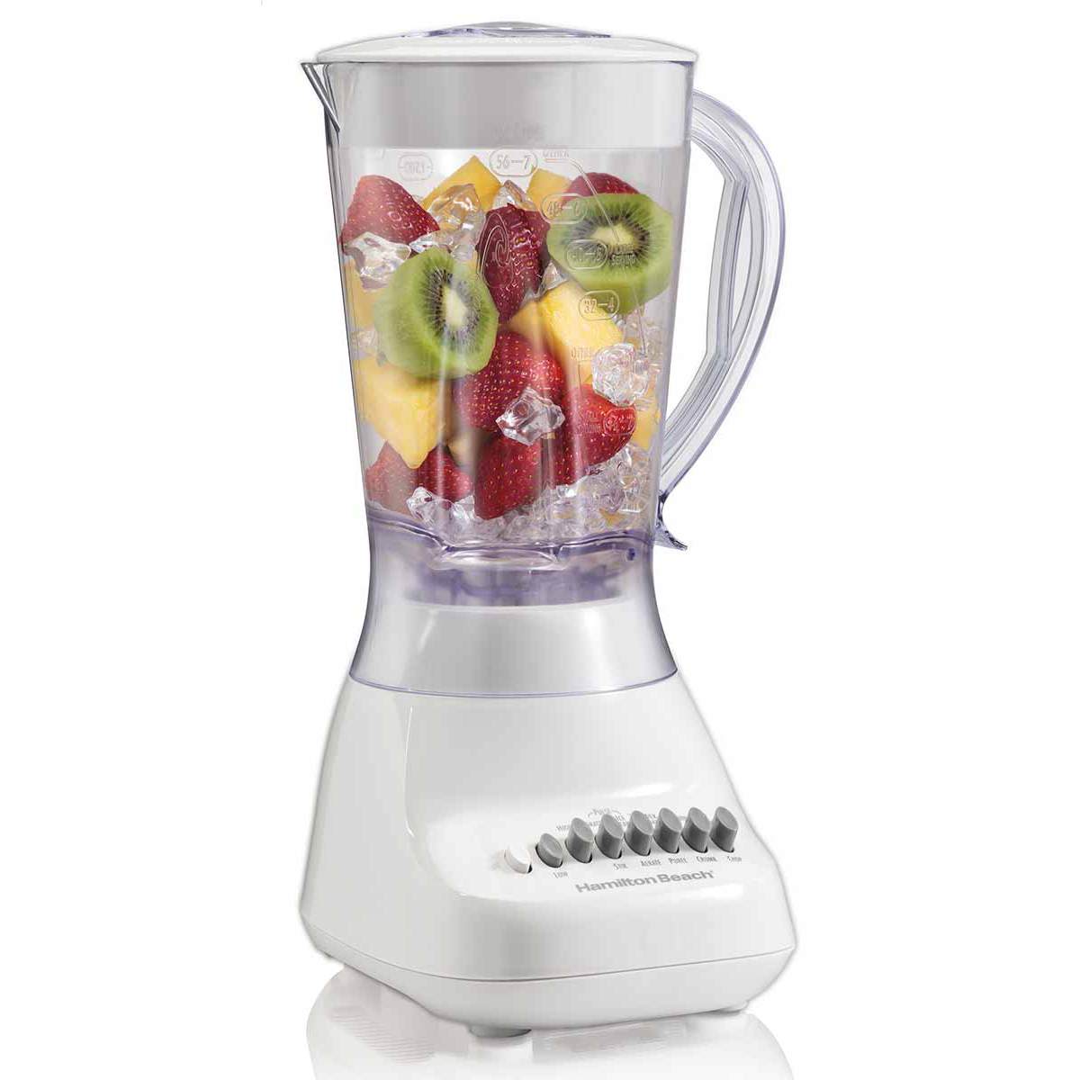 Hamilton Beach Smoothie 10 Speed Blender 50166G, white; staged food is not included-item evidence.