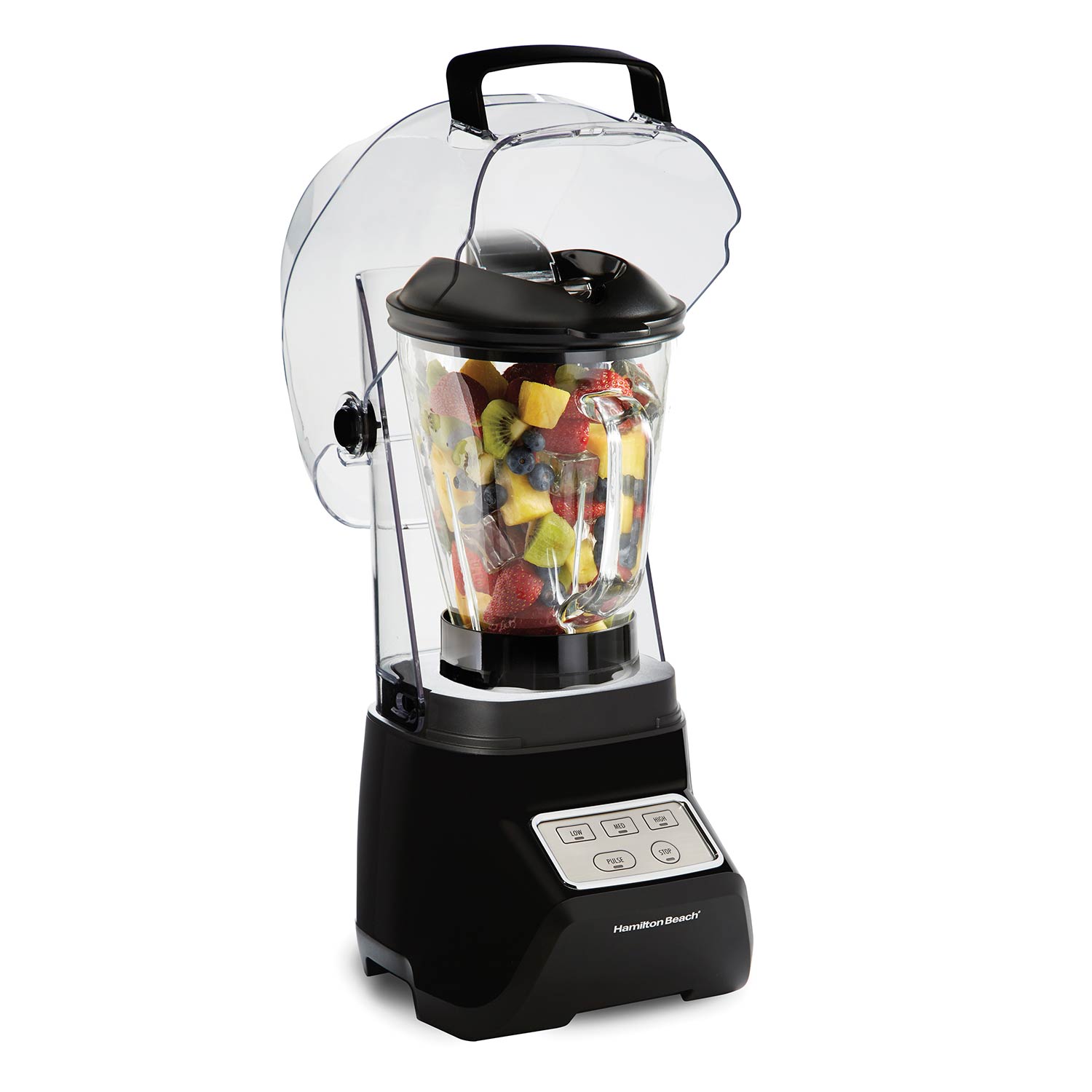 Hamilton Beach Sound Shield 950 Blender 53600 manufacturer page-linked reference showing its jar package and hinged sound shield.