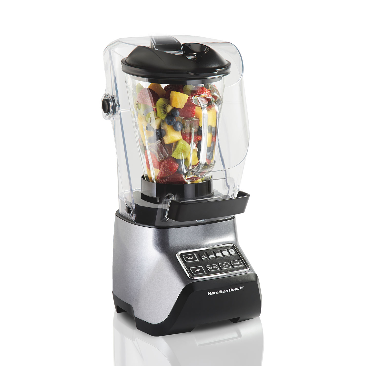 Hamilton Beach Sound Shield 950 Blender 53601 manufacturer page-linked reference showing its jar package and hinged sound shield.
