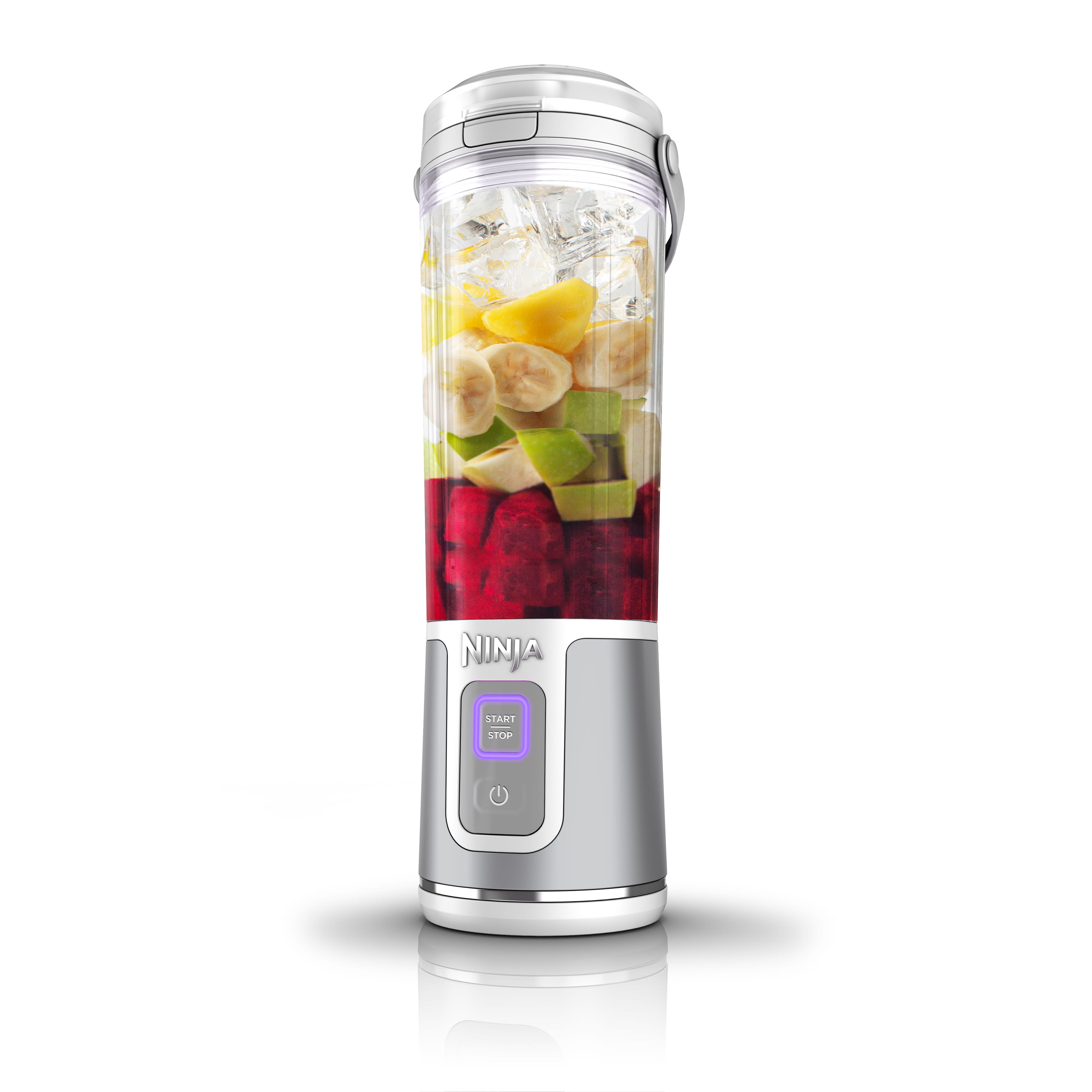White Ninja Blast BC151WH vessel, base and carry-handle lid