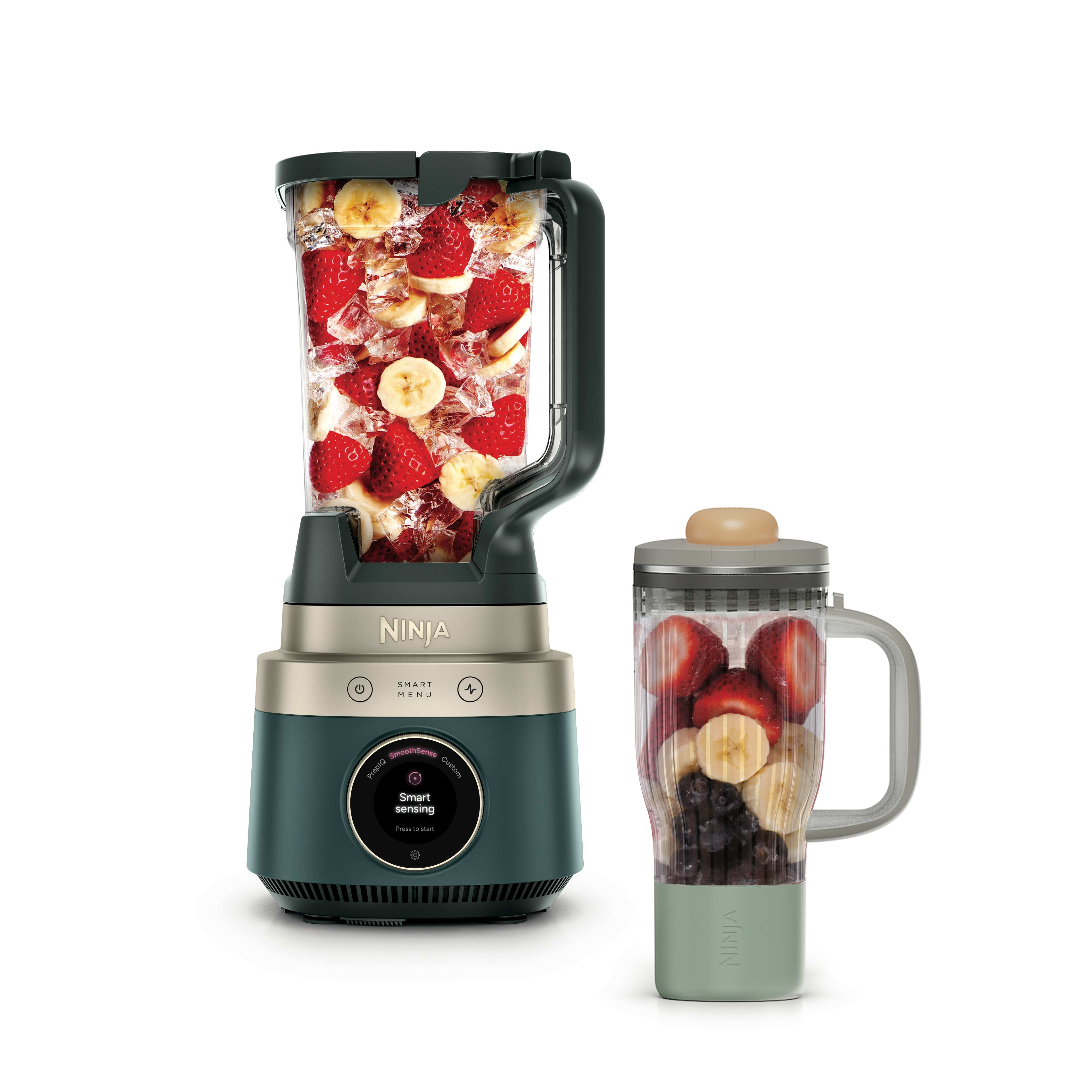 Ninja CrushBOSS LB301GN Emerald Green and Champagne base with XL pitcher and one separate BlendBOSS tumbler