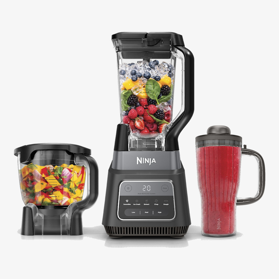 Metallic Black Ninja TotalCrush IQ801BK with 72-ounce pitcher, 24-ounce tumbler and separate processor bowl