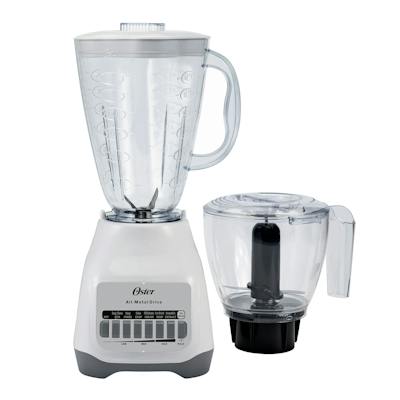 Exact Oster Classic 2-in-1 SAP 2197995 page-linked product image showing a blender jar and separate processor bowl.