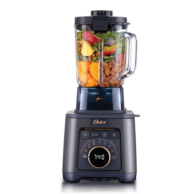 Oster Titan Performance Blender SAP 2211494 with dark base and handled glass pitcher, as pictured in Oster’s exact U.S. product image.