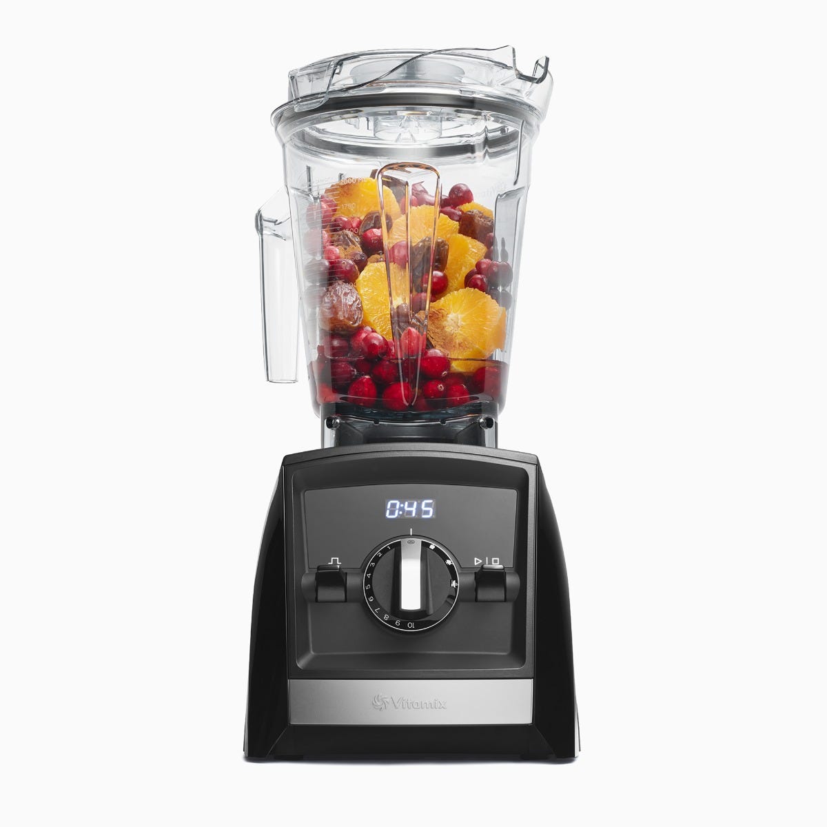 Black certified-reconditioned Vitamix Ascent A2500 with 64-ounce jar